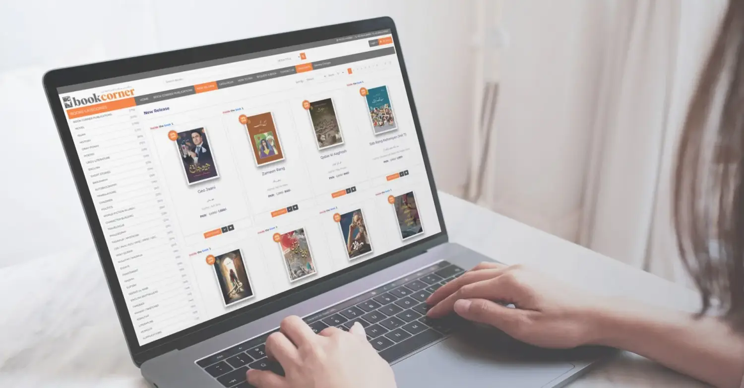 BookCorner point of sale interface for physical stores